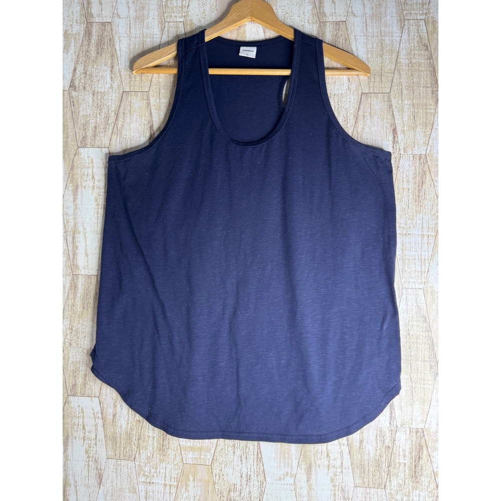 XIEERDUO Mens XL Navy Blue Racerback Tank Top Activewear Shirt
